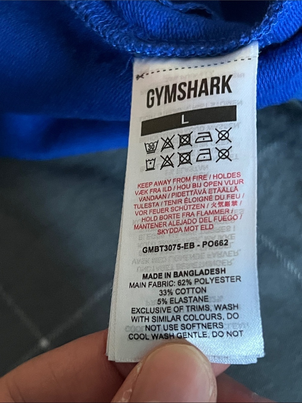 Gymshark Blue Jogger Sweatpants Logo Graphic Athletic Pants Men’s Large - Picture 7 of 7